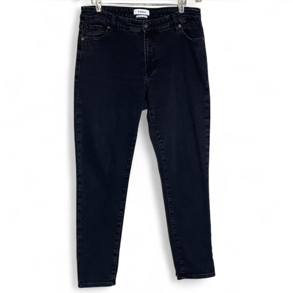 Pistola Women's Mid-Rise Skinny Jeans Black Women’s Size 14